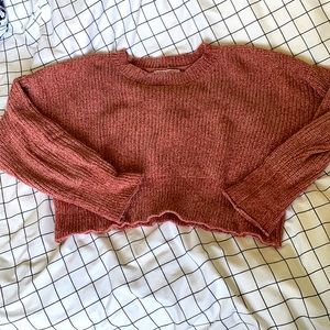 Pink crop sweater